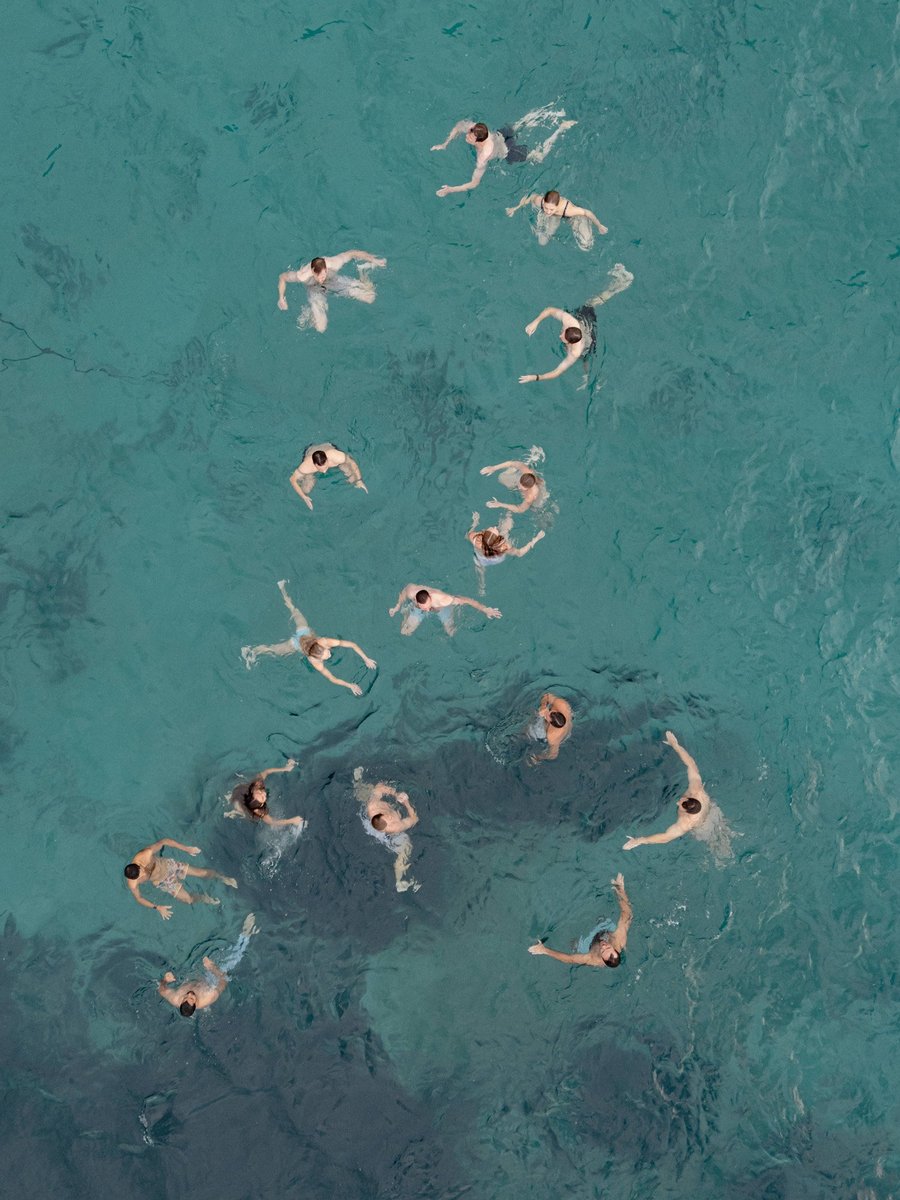 Drone shot of a wedding boat party