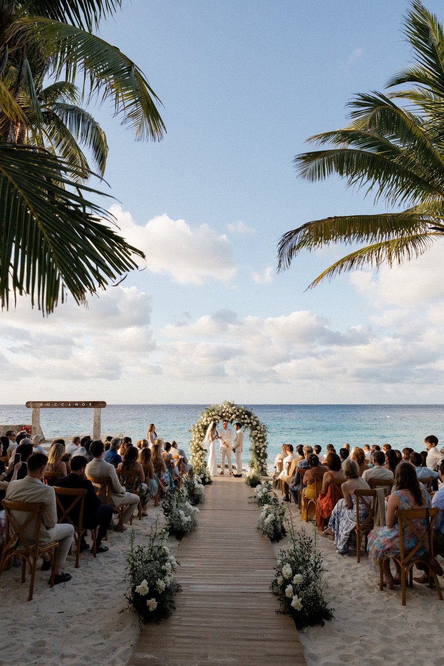 Seaside wedding ceremony in Riviera Maya