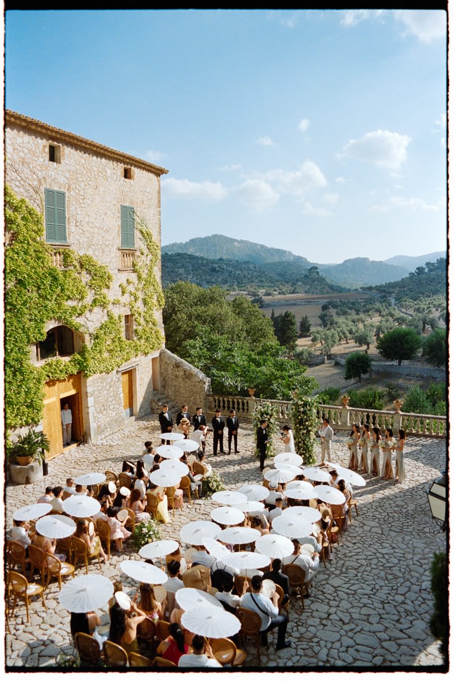 Famous patio view at Finca Comassema in Mallorca