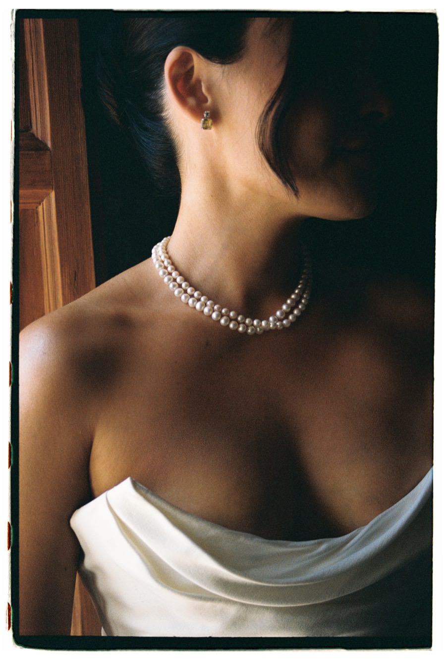 Bride wearing a Vivienne Westwood dress