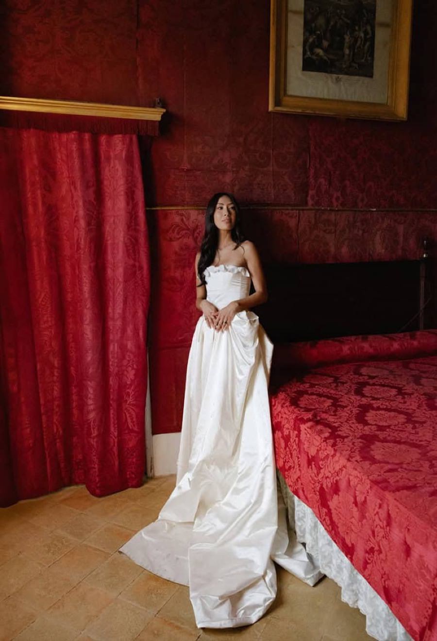 Wedding photographer capturing a moment in France