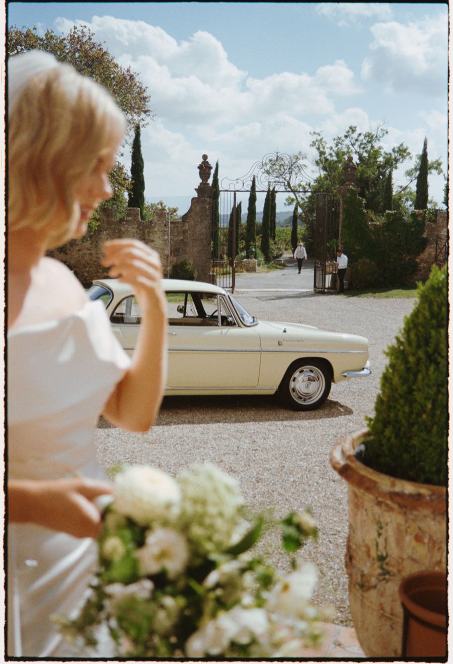 Wedding car at a South of France wedding