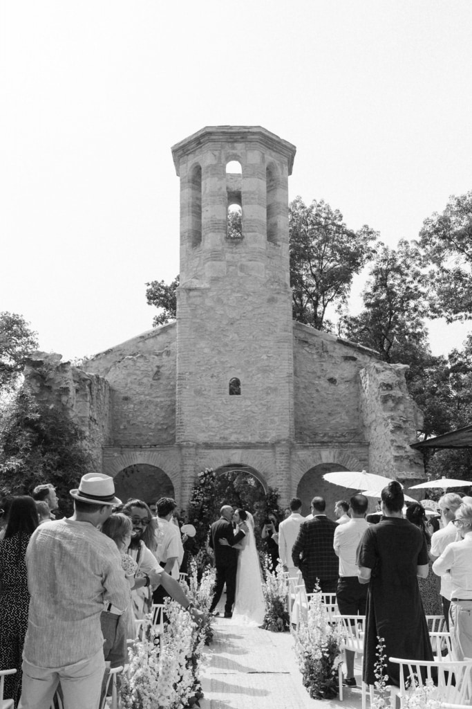Chateau Engalin wedding chapel ceremony
