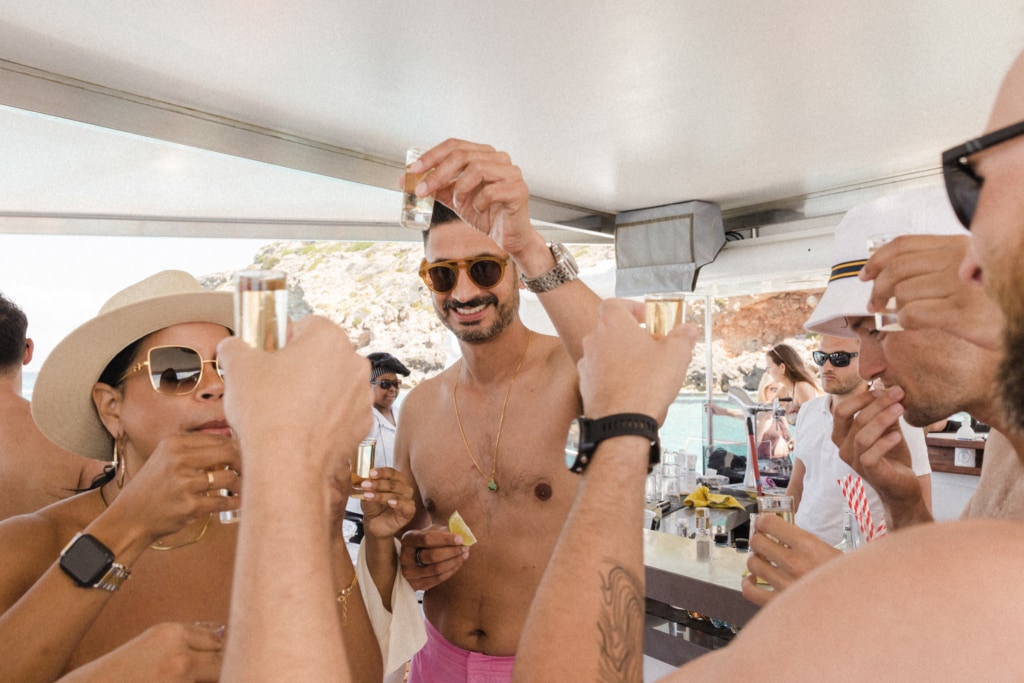 Mallorca pre wedding boat party