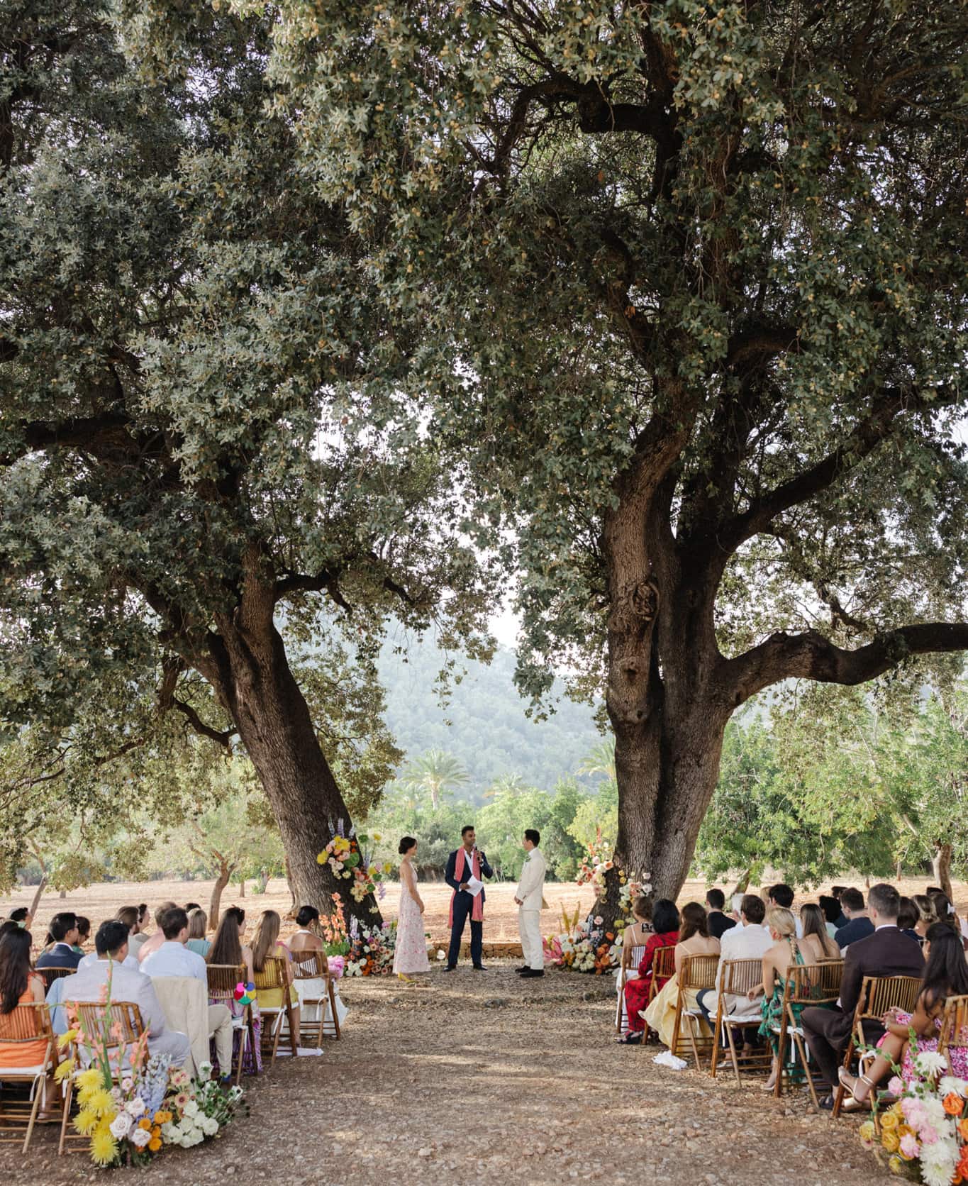 Colourful wedding at Son Togores, near Palma de Mallorca