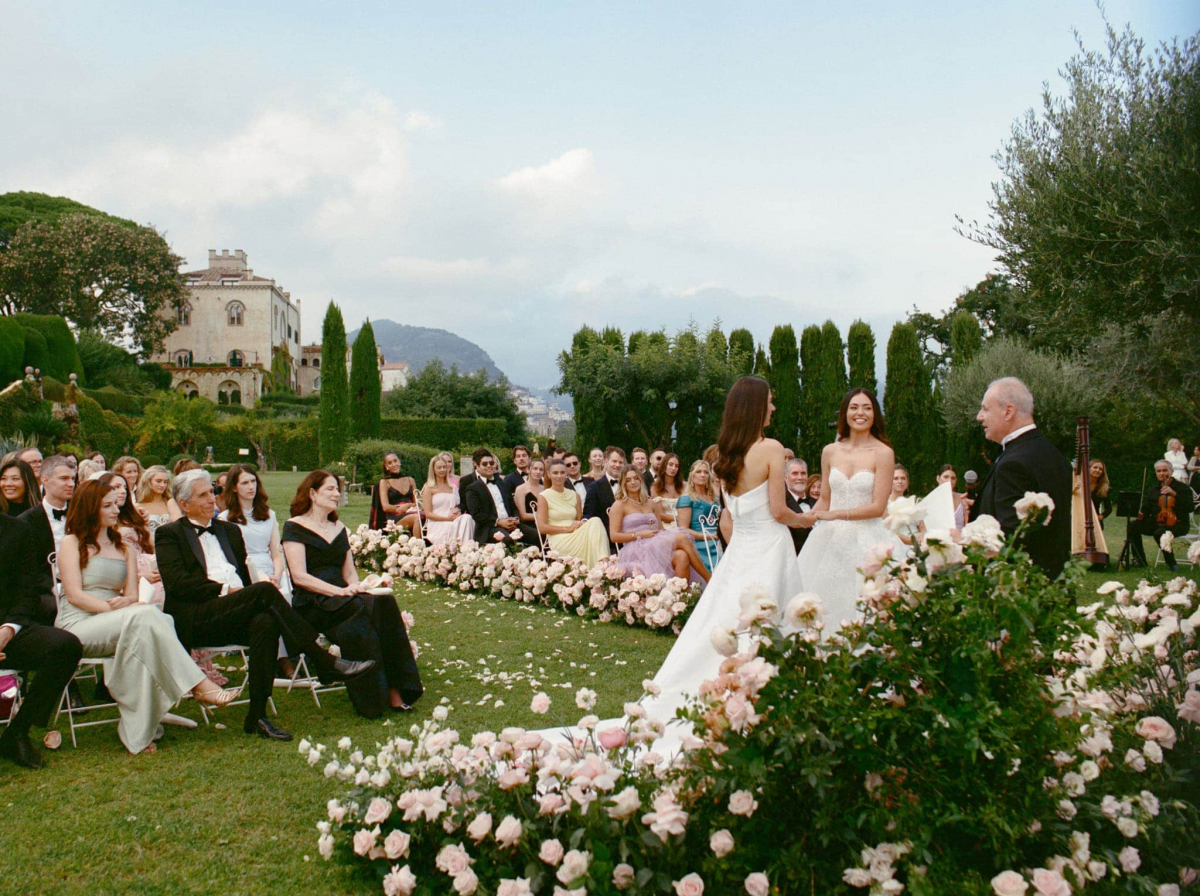 Amalfi film wedding photographer Villa Cimbrone