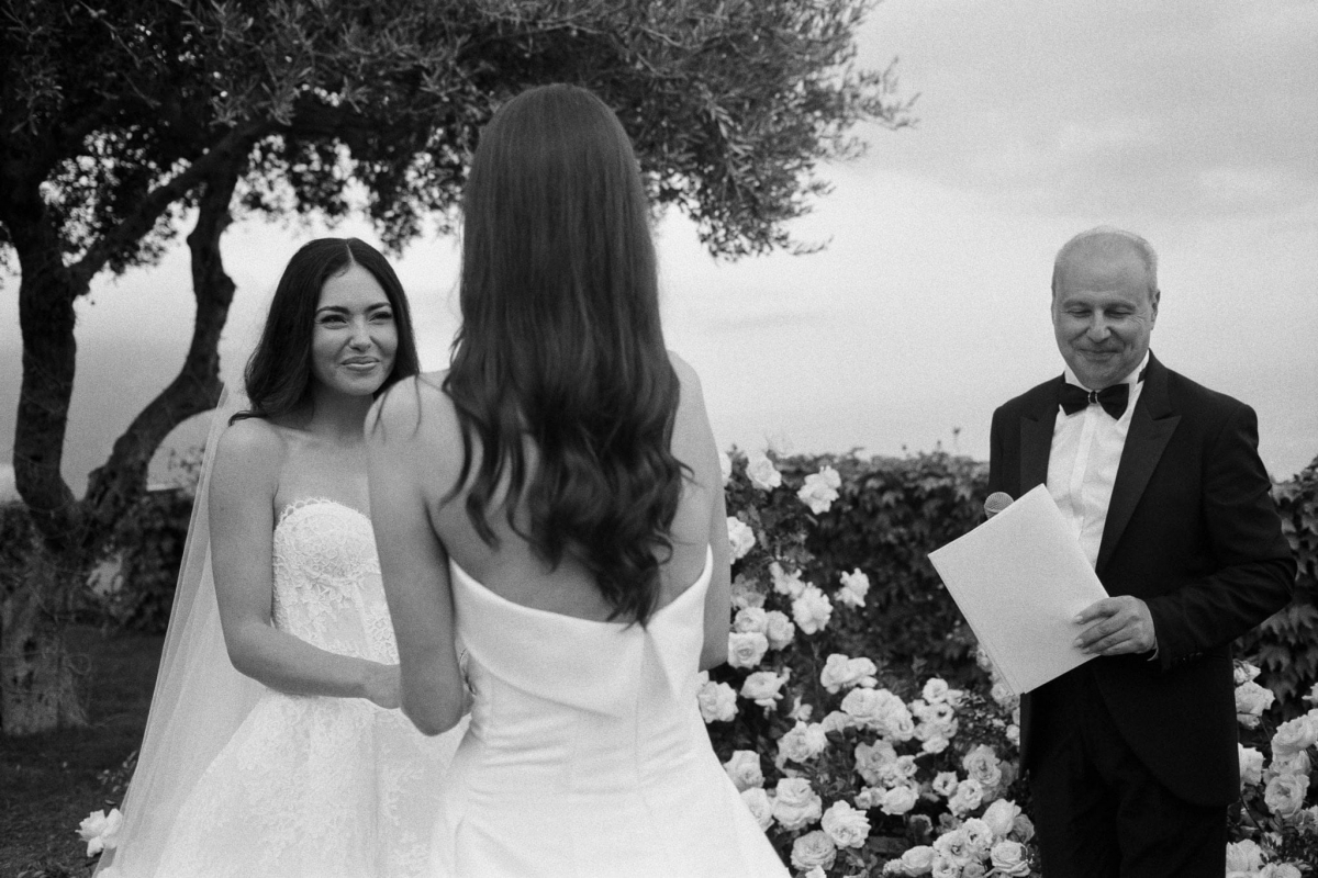 Amalfi film wedding photographer Villa Cimbrone