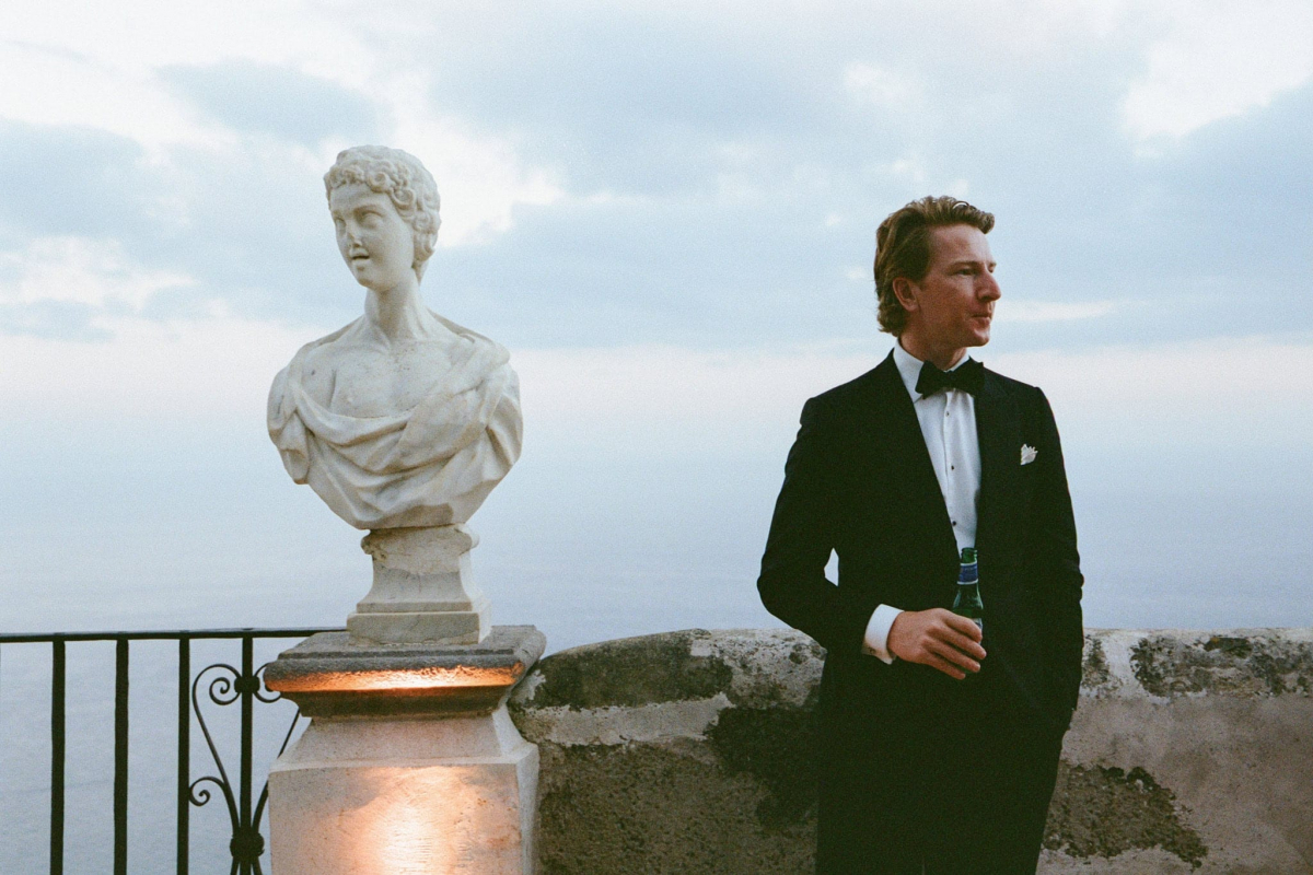 Amalfi film wedding photographer Villa Cimbrone