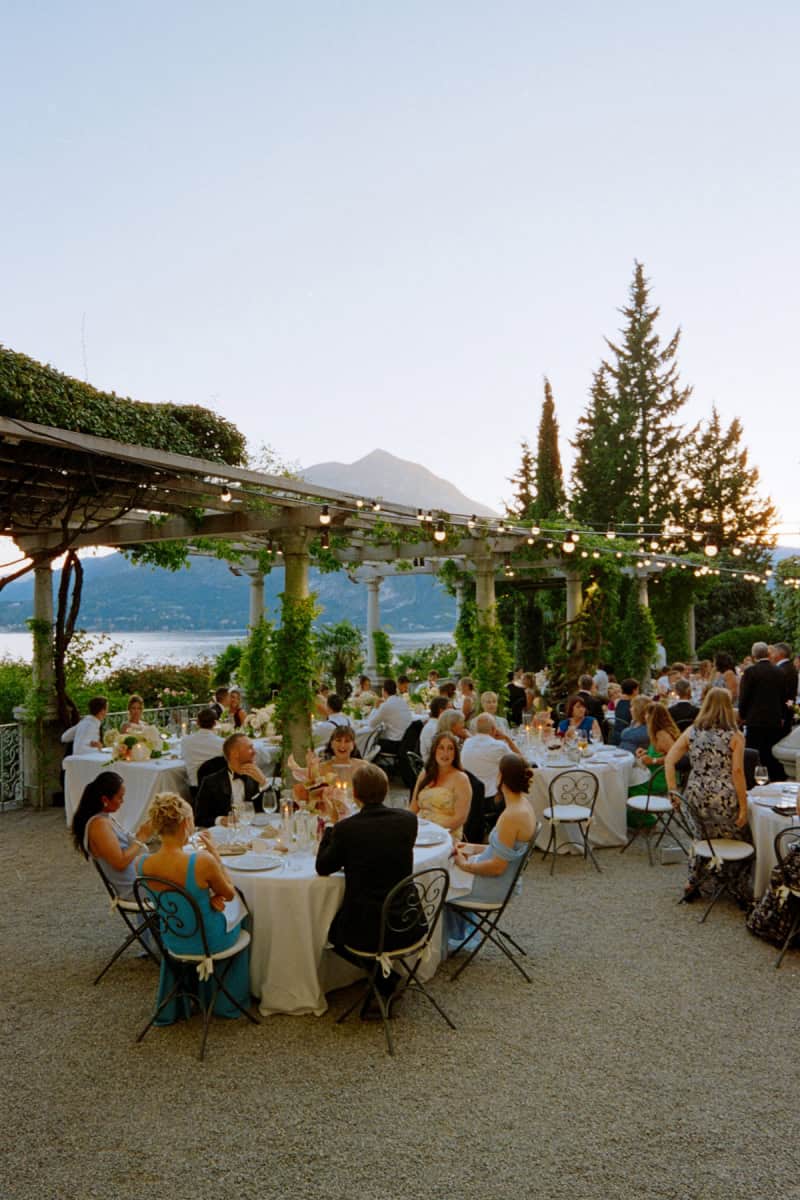 Lake Como wedding reception