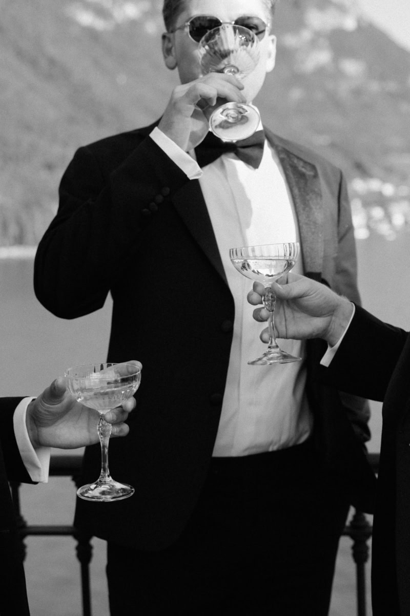 Lake Como black tie wedding