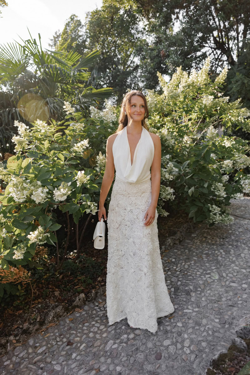 Lake Como wedding welcome party dress
