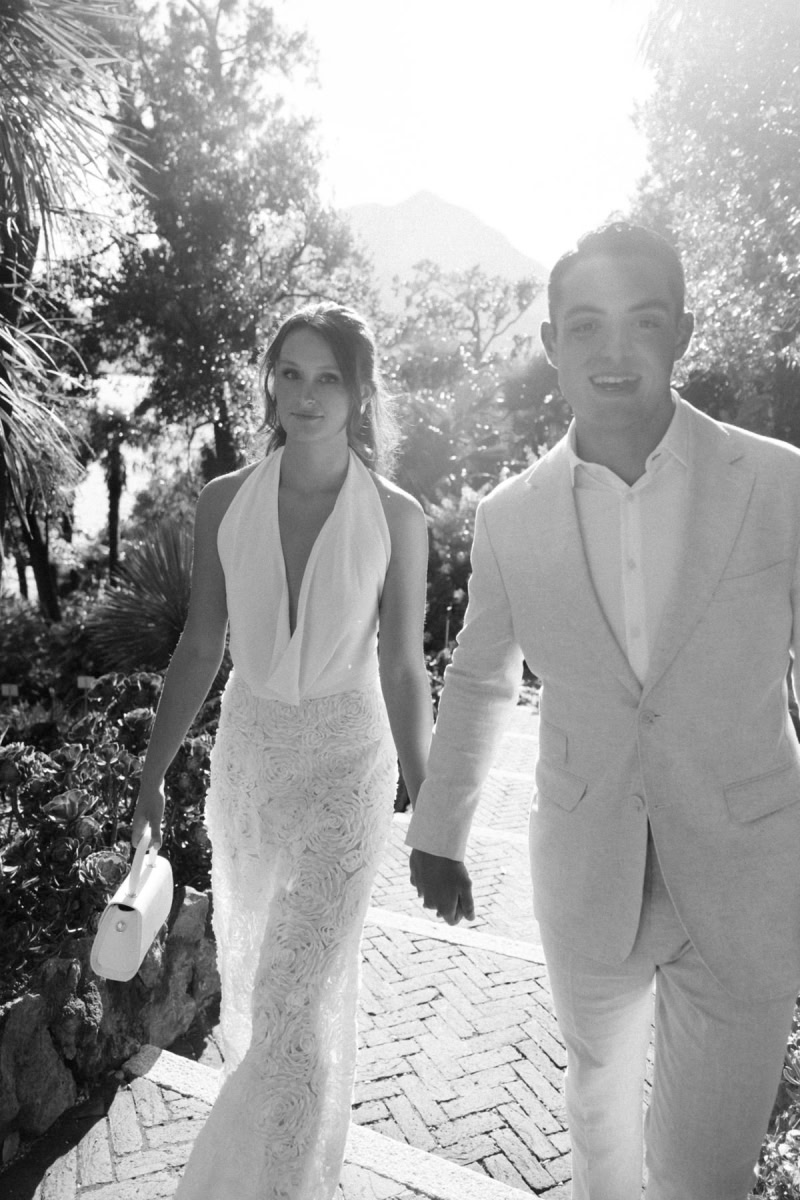 Lake Como wedding welcome party bride groom