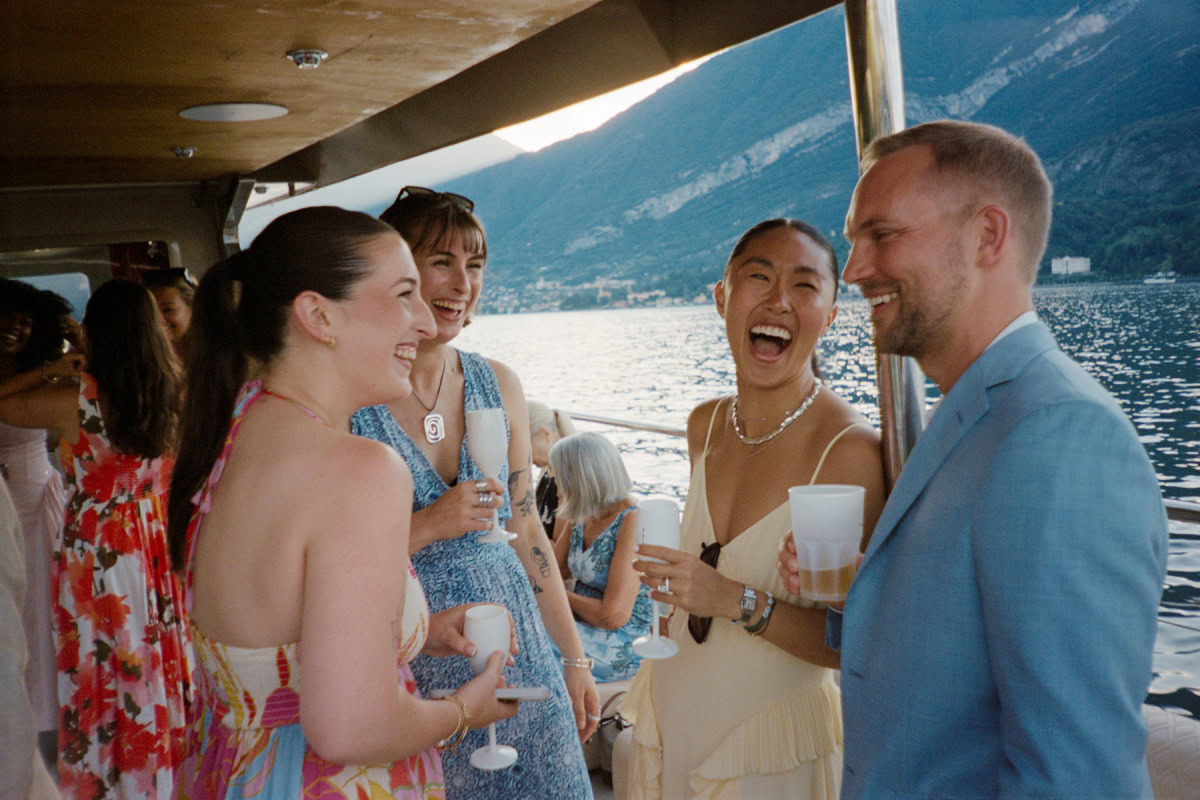 Lake Como welcome party guests